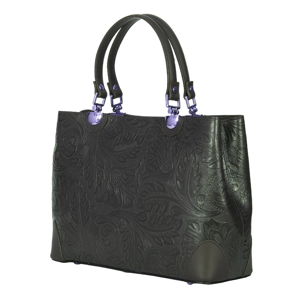 Geanta dama din piele naturala Sharon verde