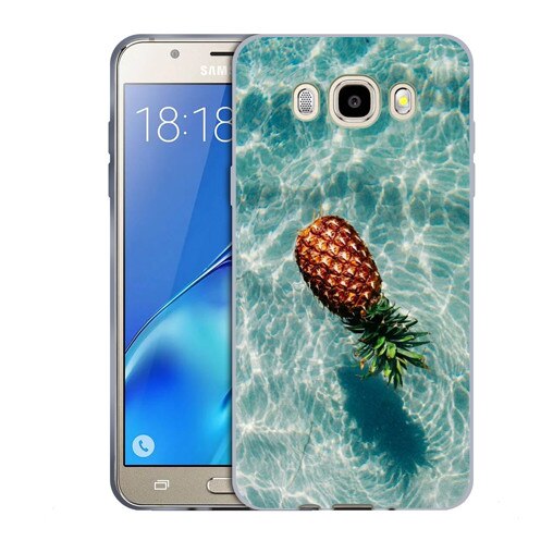 Husa Samsung Galaxy J7 2016 J710 Silicon Gel Tpu Model Floating Pineapple Multicolor