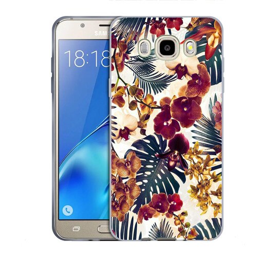 Husa Samsung Galaxy J5 2016 J510 Silicon Gel Tpu Model Flowers Wallpaper Multicolor