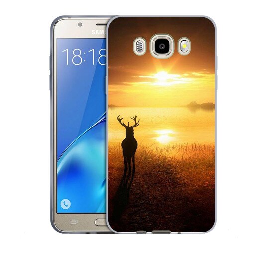 Husa Samsung Galaxy J7 2016 J710 Silicon Gel Tpu Model Sunset Deer Multicolor