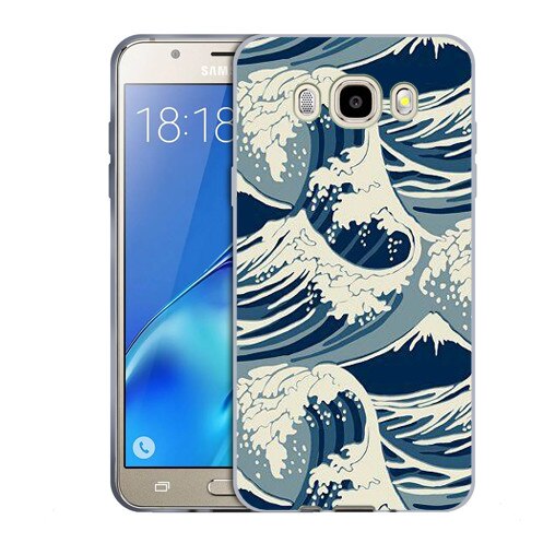 Husa Samsung Galaxy J7 2016 J710 Silicon Gel Tpu Model Abstract Waves Multicolor