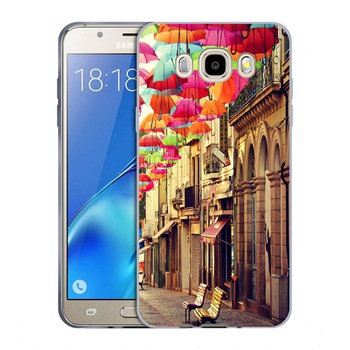 Husa Samsung Galaxy J7 2016 J710 Silicon Gel Tpu Model Vintage Umbrella Multicolor Husa Samsung Galaxy J7 2016 J710 Silicon Gel Tpu Model Vintage Umbrella Multicolor