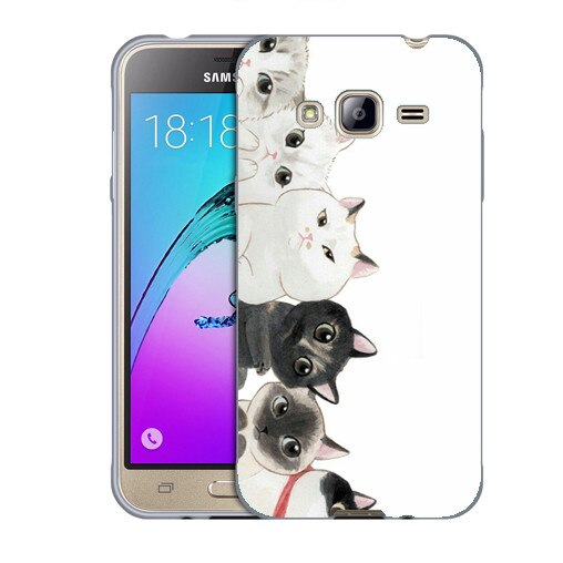 Husa Samsung Galaxy J3 si J3 2016 J320 Silicon Gel Tpu Model Cats Multicolor