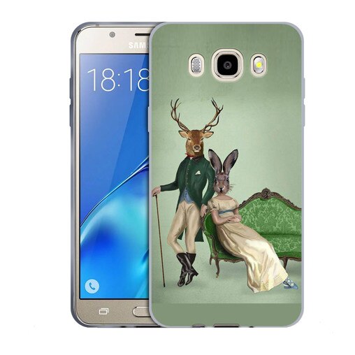 Husa Samsung Galaxy J7 2016 J710 Silicon Gel Tpu Model Abstract Portret Multicolor