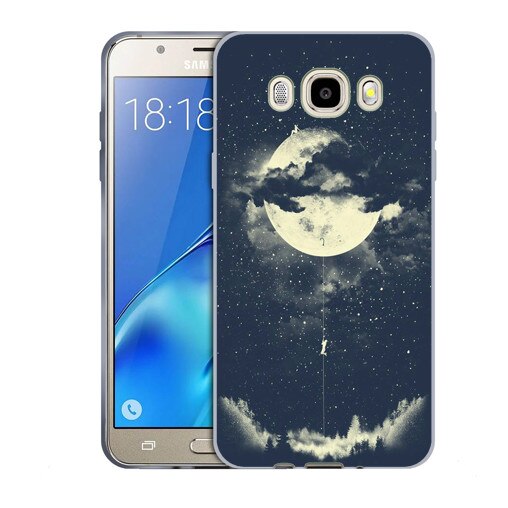 Husa Samsung Galaxy J7 2016 J710 Silicon Gel Tpu Model Moon Climbing Multicolor