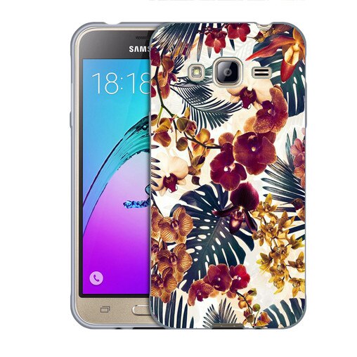 Husa Samsung Galaxy J3 si J3 2016 J320 Silicon Gel Tpu Model Flowers Wallpaper Multicolor