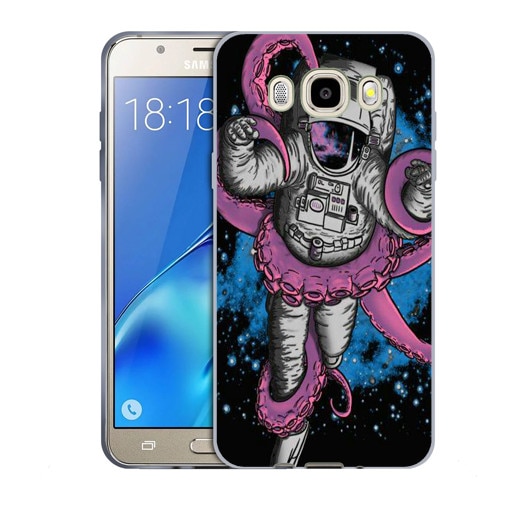 Husa Samsung Galaxy J5 2016 J510 Silicon Gel Tpu Model Octopus Astronaut Multicolor