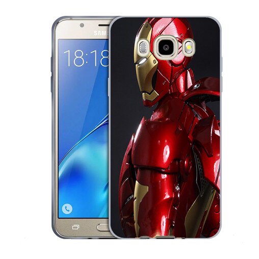 Husa Samsung Galaxy J7 2016 J710 Silicon Gel Tpu Model Iron Man Multicolor