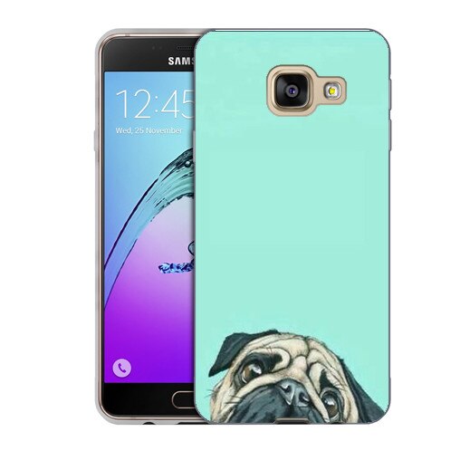 Husa Samsung Galaxy C7 C7000 Silicon Gel Tpu Model Curious Pug Multicolor