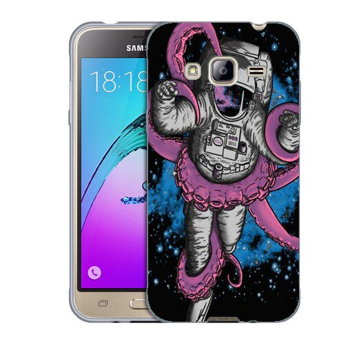 Husa Samsung Galaxy J3 si J3 2016 J320 Silicon Gel Tpu Model Octopus Astronaut Multicolor