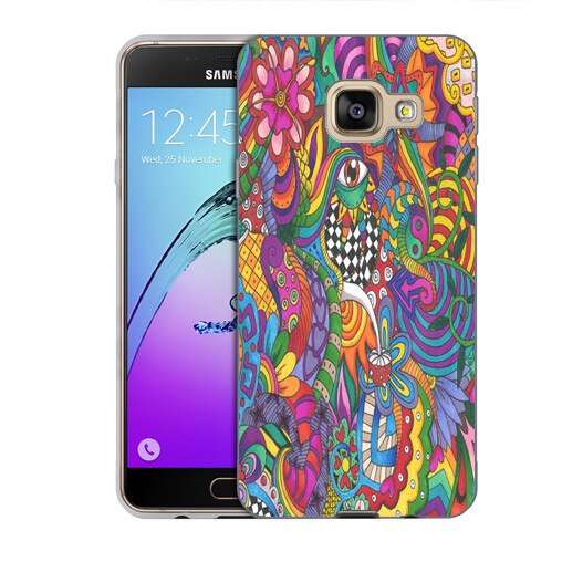 Husa Samsung Galaxy C7 C7000 Silicon Gel Tpu Model Psychedelic Draw Multicolor