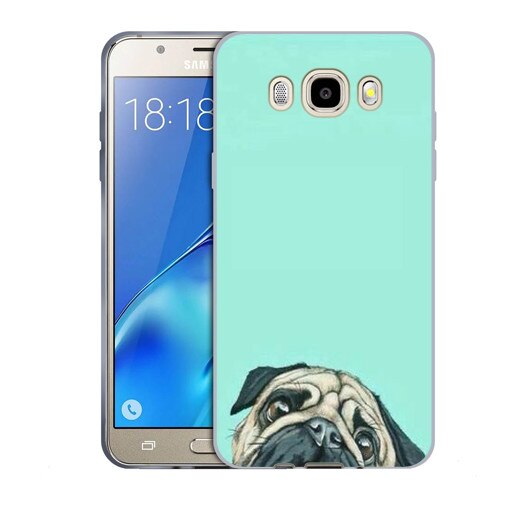 Husa Samsung Galaxy J7 2016 J710 Silicon Gel Tpu Model Curious Pug Multicolor