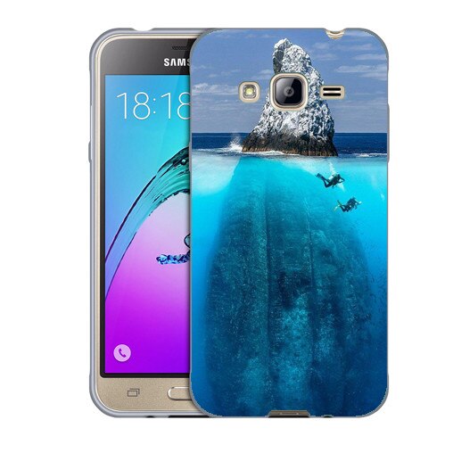 Husa Samsung Galaxy J3 si J3 2016 J320 Silicon Gel Tpu Model Subacvatic Cliff Multicolor