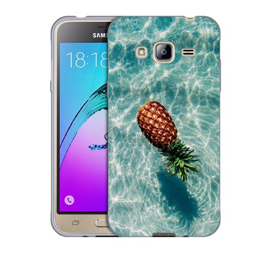 Husa Samsung Galaxy J3 si J3 2016 J320 Silicon Gel Tpu Model Floating Pineapple Multicolor