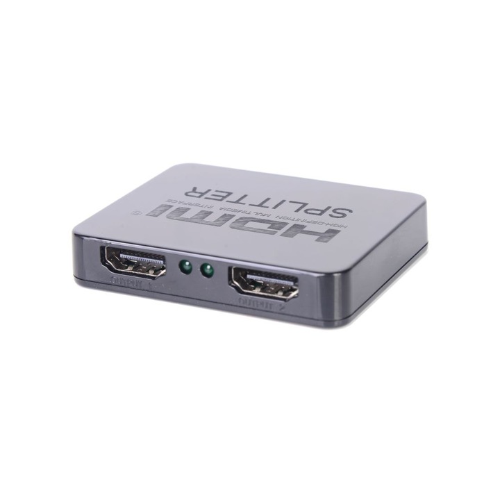 Splitter HDMI cu amplificator, suporta rezolutii 4K si 3D, 1 intrare - 2 iesiri