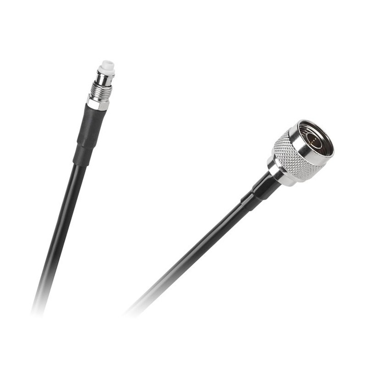 OEM kábel H155 FME, anya - apa, 5 m, fekete