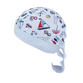 Bandana din tricot, baieti, Mic Pitic, Alb Bandana din tricot, baieti, Mic Pitic, Alb