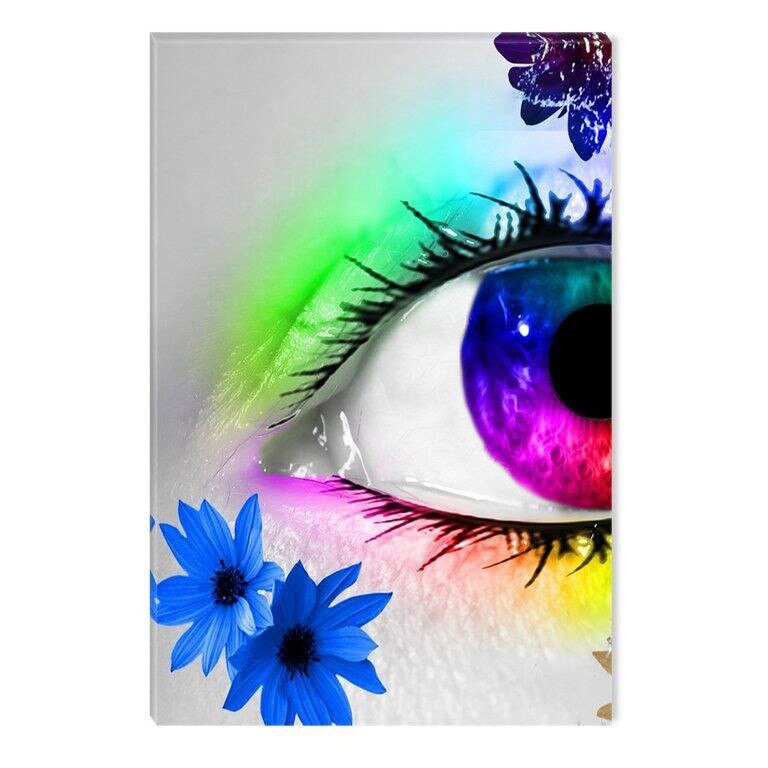 Tablou Startonight pe sticla acrilica Iris, luminos in intuneric, 90 cm x 60 cm