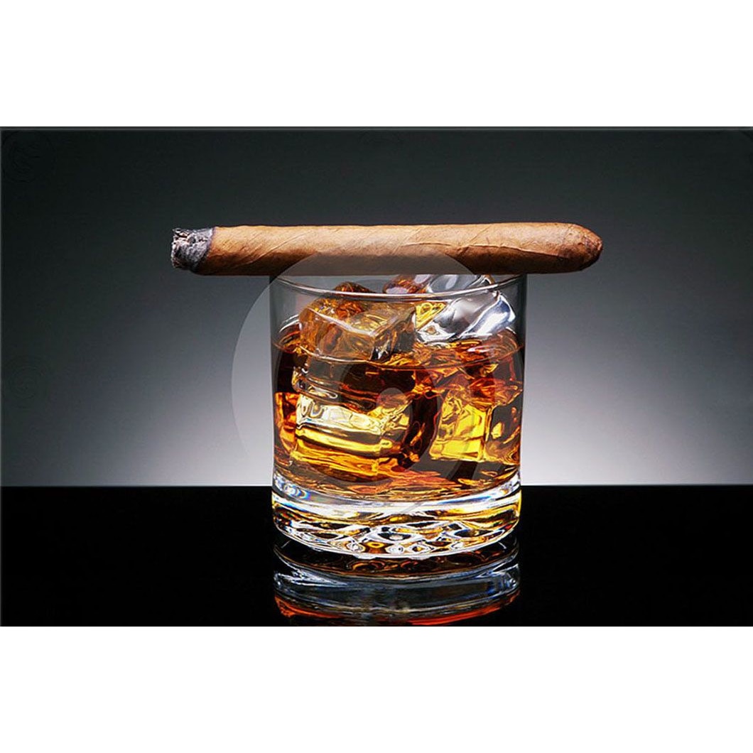 Tablou Startonight pe sticla acrilica Wiskey, luminos in intuneric, 90 cm x 60 cm