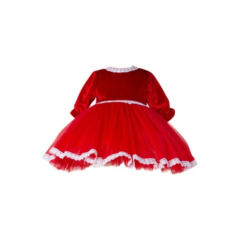 Rochita rosie cu tulle rosu, catifea, 6 luni Rochita rosie cu tulle rosu, catifea, 6 luni