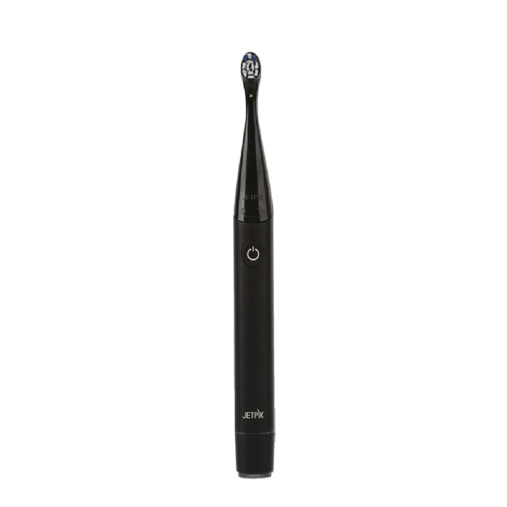 Periuta de dinti sonica electrica Jetpik JP300 Black, 5 programe, 30000 mpm oscilatorii si circulare, aluminiu anodizat, timer, inductie, husa calatorie, IPX7, negru