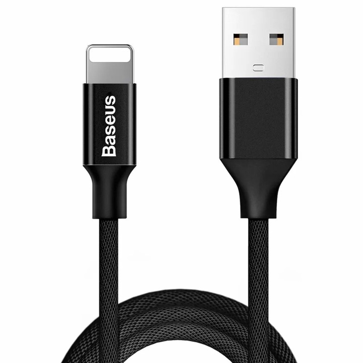 Baseus USB - Lightning töltő- és adatkábel, Yiven 2A, 1.8m, fekete (CALYW-A01)