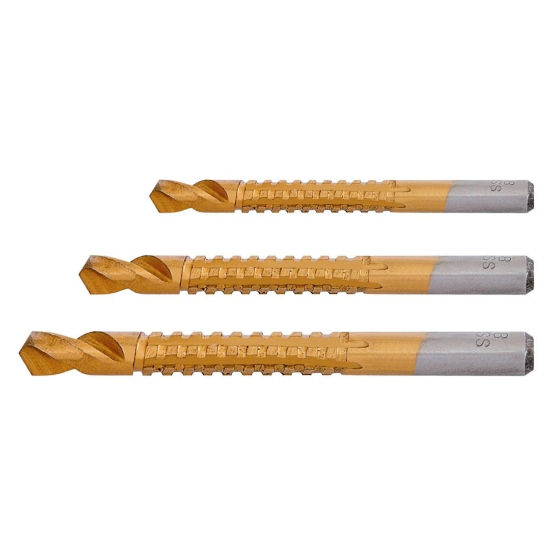 Set 3 burghii ferastrau, 5-8 mm, HSS-TIN, Graphite 57H250