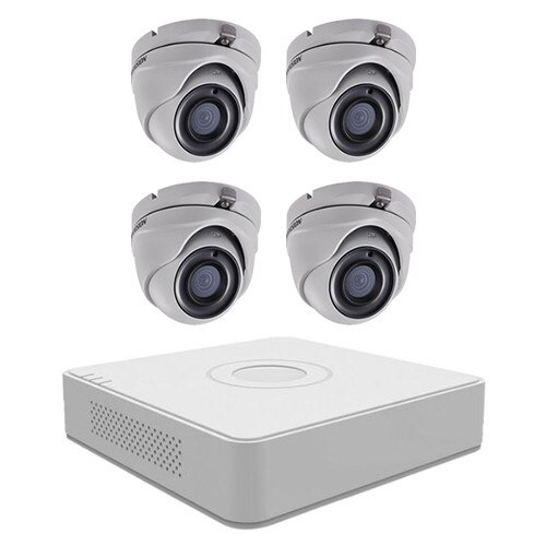 Sistem supraveghere video 4 camere 5MP interior/exterior Hikvision, 4K UltraHD