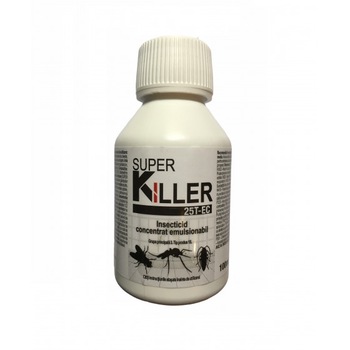 Insecticid Concentrat Super Killer 25 EC 100ml pentru insecte taratoare si zburatoare Insecticid Concentrat Super Killer 25 EC 100ml pentru insecte taratoare si zburatoare