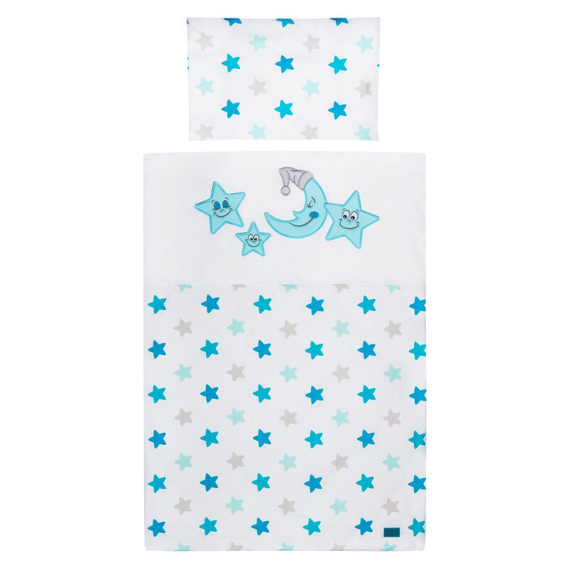 Set lenjerie de pat 5 piese pentru bebelusi Belisima Ksiezycowa P01-546AL, Multicolor
