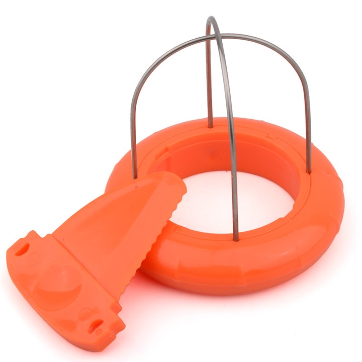 Curatator si taietor 2 in 1 pentru kiwi, 7x7,5cm, Portocaliu