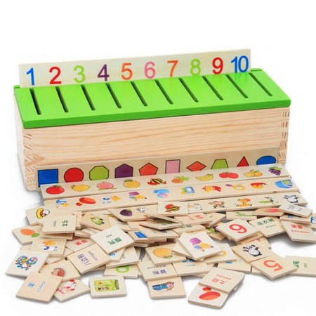 Joc Interactiv Si Educativ De Tip Motessori De Asociere Si Sortare Cu 88 Piese Sortator Din Lemn Dlp087 Emag Ro