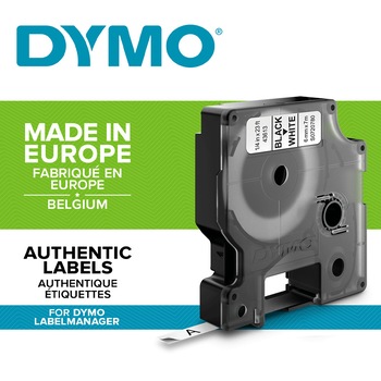 Etichete autocolante, DYMO 43613, LabelManager D1, 6mm x 7m, negru/alb, S0720780 Etichete autocolante, DYMO 43613, LabelManager D1, 6mm x 7m, negru/alb, S0720780