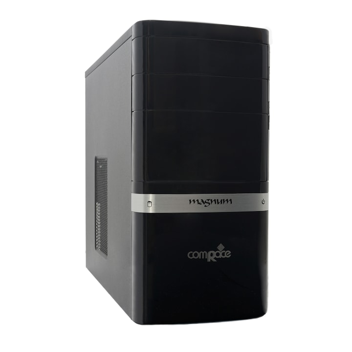Carcasa PC PowerTech PT-1098, Mini-ITX, 250W PSU inclus, 280x93x290mm, negru