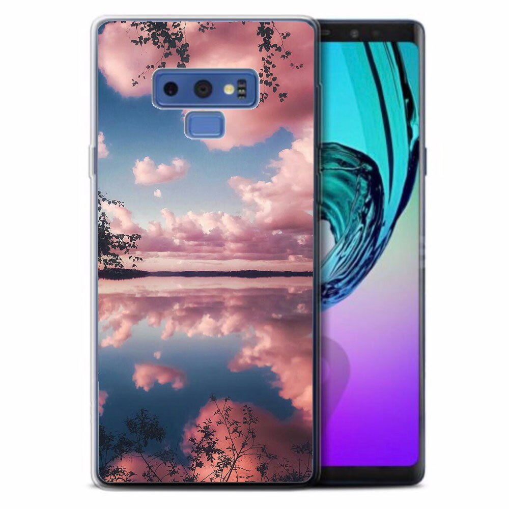 Husa Samsung Galaxy Note 9 Silicon Gel Tpu Model Pink Clouds Multicolor