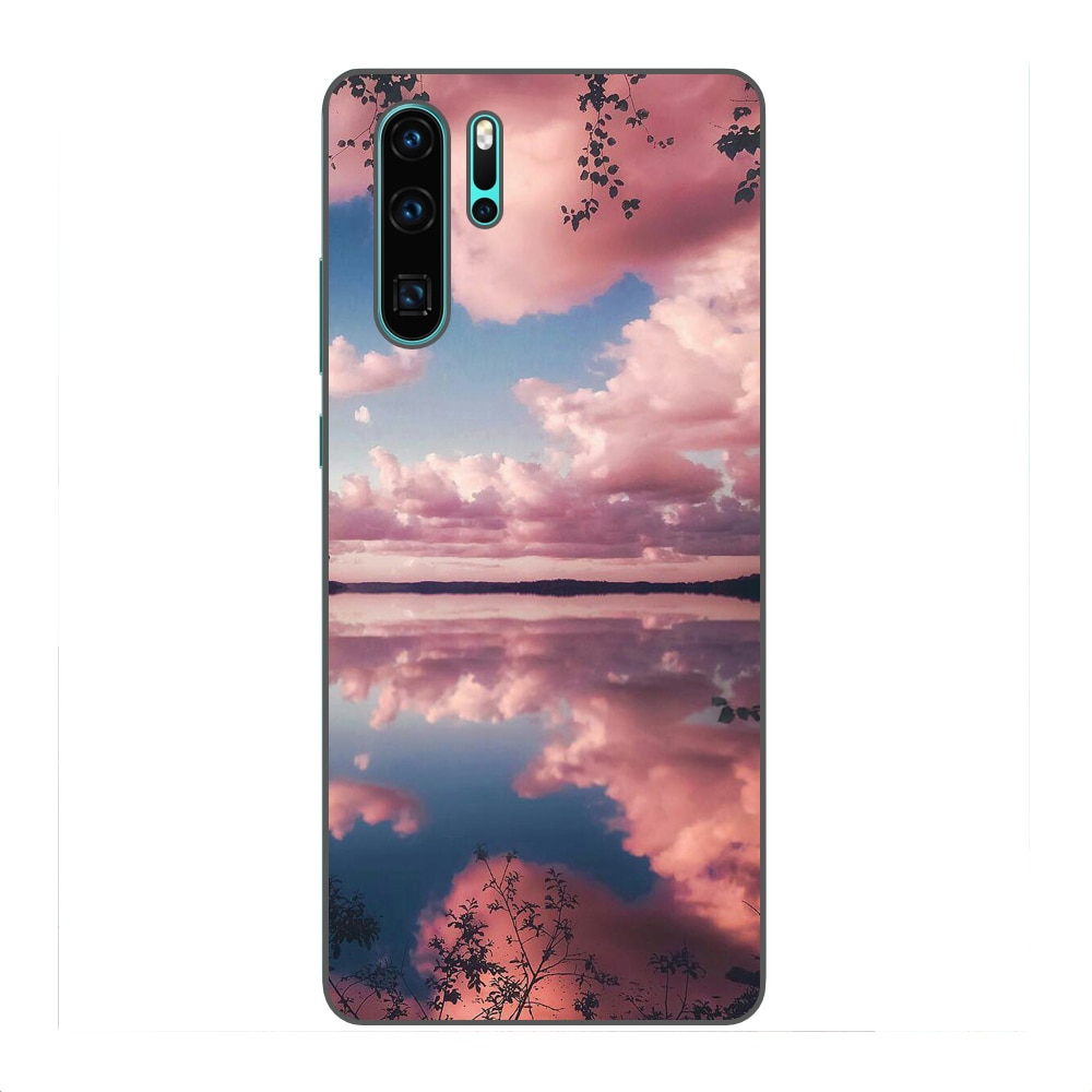 Husa Huawei P30 Pro Silicon Gel Tpu Model Pink Clouds Multicolor