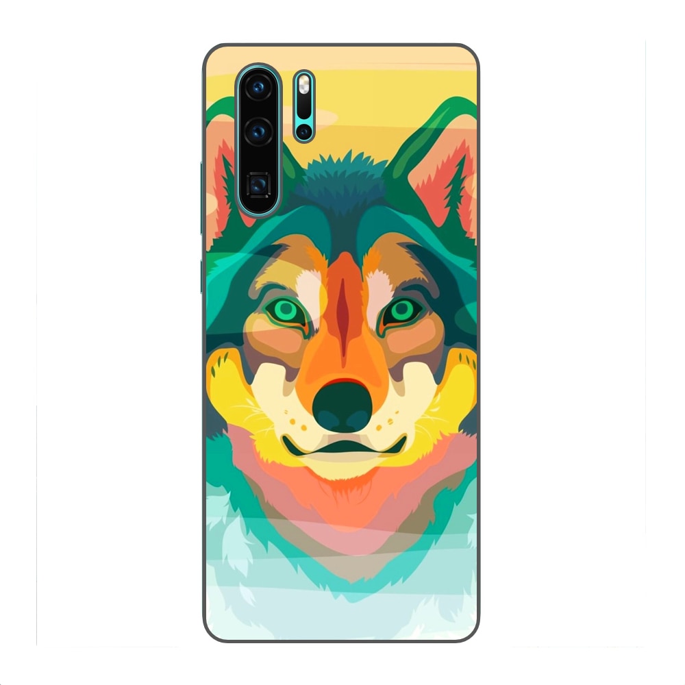 Husa Huawei P30 Pro Silicon Gel Tpu Model Desen Lup Multicolor