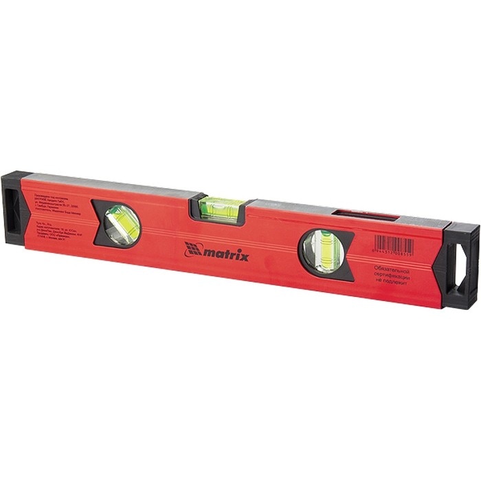 Nivela aluminiu, 2000 mm, 3 bule, oglinda, armata, MTX