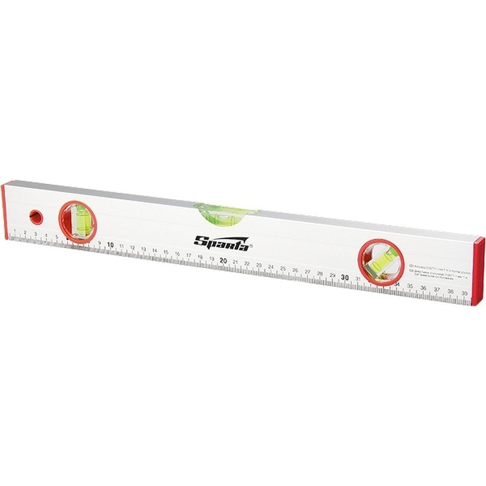 Nivela aluminiu, 1000 mm, 3 bule, cu rigla, SPARTA