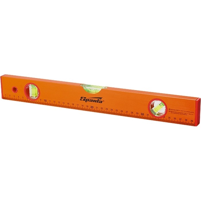 Nivela aluminiu, 1000 mm, 3 bule, galbena, cu rigla, SPARTA