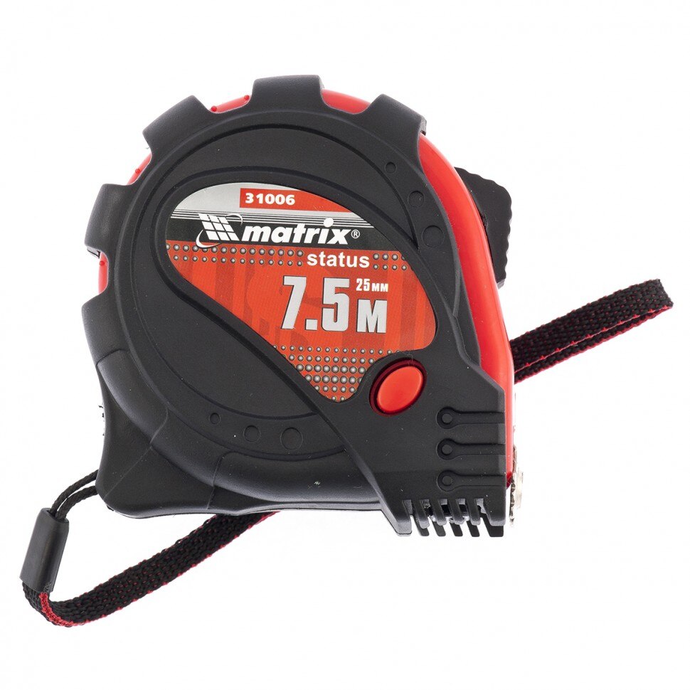 Ruleta Status magnet 3 fixations, 7.5 m x 25 mm, carcasa cauciucata, varf magnetic, uz caznic,MTX