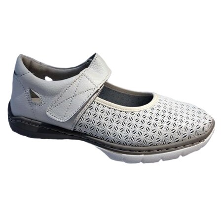 Pantof dama casual,aPantofi dama casual,model de perforatii,inchidere cu scai,D&J Exclussivemodel de perforatii,inchidere cu scai,D&J Exclussive, Alb