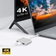 Адаптер TechDelivery TD-UBC20S Silver, Multiport Hub 3in1, USB Type-C към HDMI 4K, USB, USB-C, PD 60W зареждане, Thunderbolt 3
