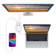 Адаптер TechDelivery TD-UBC20S Silver, Multiport Hub 3in1, USB Type-C към HDMI 4K, USB, USB-C, PD 60W зареждане, Thunderbolt 3