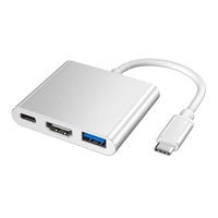 adaptor multiport hub 3 in 1 usb type-c la hdmi 4k usb usb-c techdelivery td-ubc20s silver incarcare pd 60w thunderbolt 3 imagen 26_0_
0