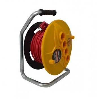 Prelungitor cu Tambur, 20 M, 3 x 1.5mm, 4 Prize, Maner Transport Prelungitor cu Tambur, 20 M, 3 x 1.5mm, 4 Prize, Maner Transport