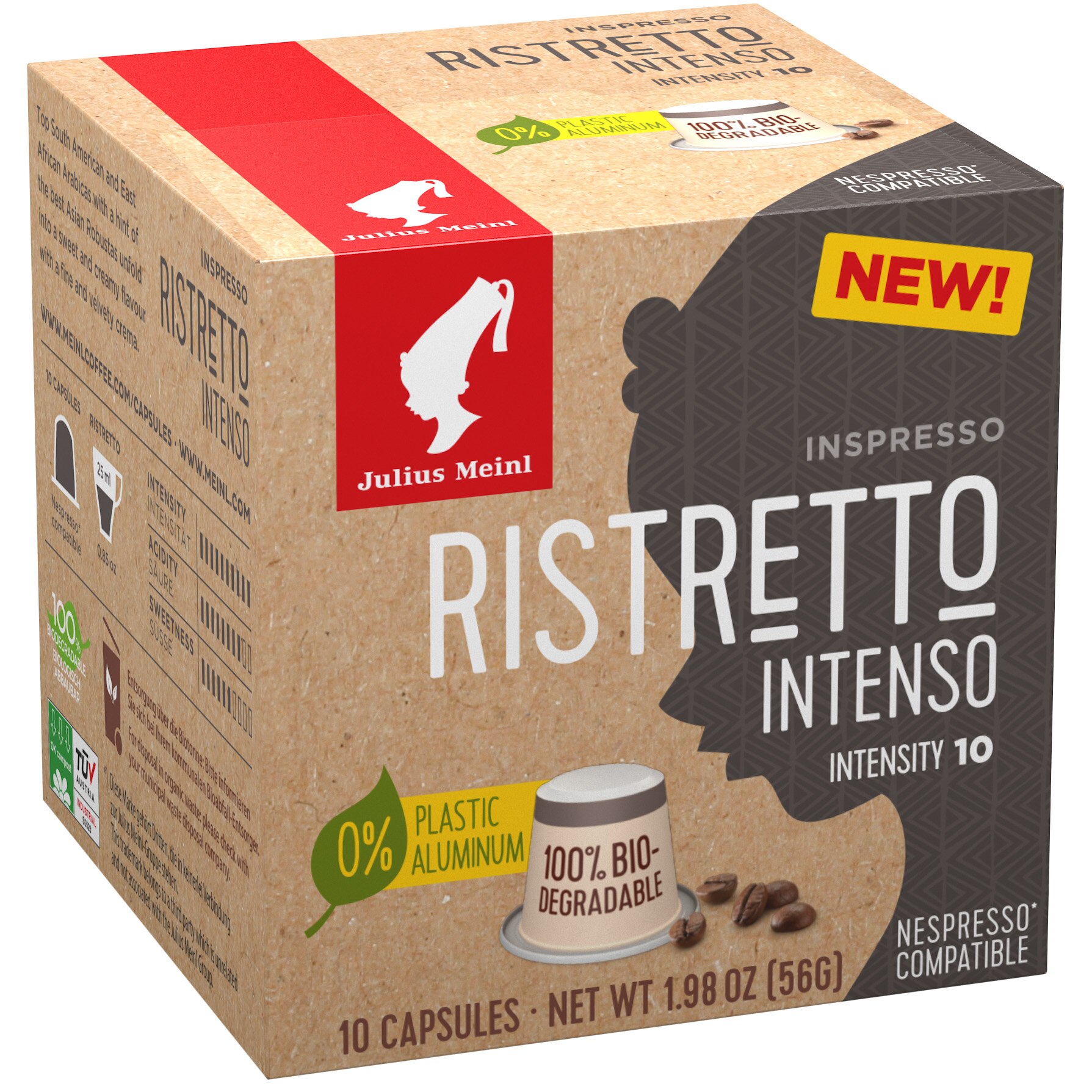 Capsule cafea Julius Meinl Ristretto Intenso, compatibile Nespresso, 10 capsule, 55 gr