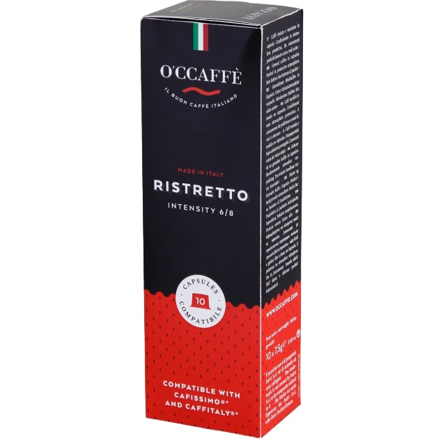 Cafea capsule O'CCAFFE Ristretto, compatibile Cafissimo, 10 capsule, 75 gr
