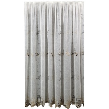 Perdea bucatarie crem 170x150cm model BC3 MASTEL confectionata cu rejansa Perdea bucatarie crem 170x150cm model BC3 MASTEL confectionata cu rejansa