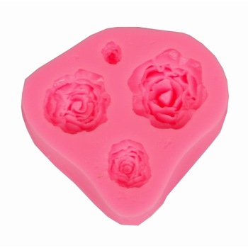 Forma de turnat din silicon DIY - patru trandafiri, 6 x 5 x 1.2 cm Forma de turnat din silicon DIY - patru trandafiri, 6 x 5 x 1.2 cm